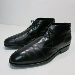 Salvatore Ferragamo Italy Chukka Boots Leather Mens Shoes Rubber Soles Sz 8.5 EE Ferragamo Polished leather chukka boots - Brown|028865661228 main image 3